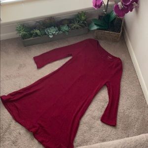Francesca’s Red Long Sleeve Dress